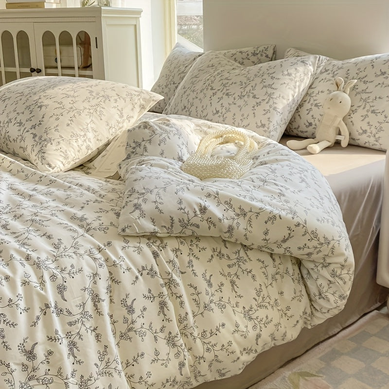 [Soft Duvet Cover] 3pcs Korean-Style Reversible Duvet Cover Set | 1 Duvet Cover + 2 Pillowcases, Soft, Breathable, Charmingly Minimalistic, Comfortable, AA Side Design, Suitable As Gifts for Valentine's Day, Thanksgiving, Mot