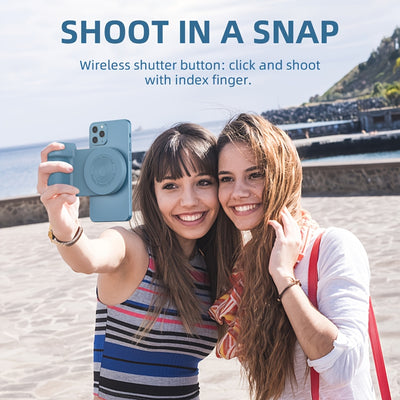 Magnetic Phone Camera Grip Holder, Portable Self Camera Handle, Ergonomic Design, Suitable for iPhone for samsung Android Phones to Vlog Photo and Video Shooting