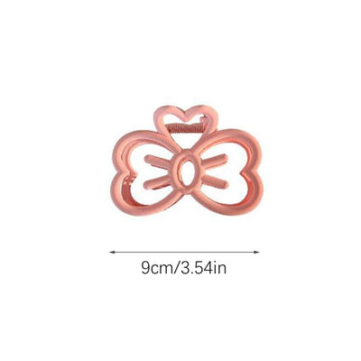 Korean Cute Bowknot Hair Clip Plastic Claw Clip Candy Color Crab Hair Clip