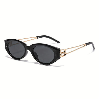 1 Pair of 2025 Fashion Cat-Eye Glasses for Women High-End Korean Slim Black Glasses Anti- Sun Visor