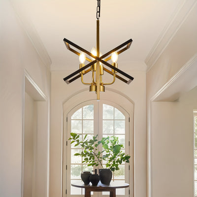 4-Light Farmhouse Dining Room Light Fixture/Chandelier Over Table, Modern Kitchen Island Lighting, Industrial Foyer Lighting Fixtures, For Living Room, Bedroom, Foyer, Stairway, Entryway