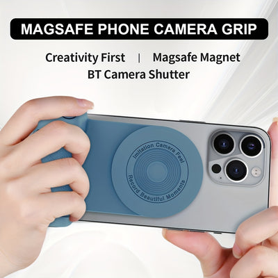 Magnetic Phone Camera Grip Holder, Portable Self Camera Handle, Ergonomic Design, Suitable for iPhone for samsung Android Phones to Vlog Photo and Video Shooting