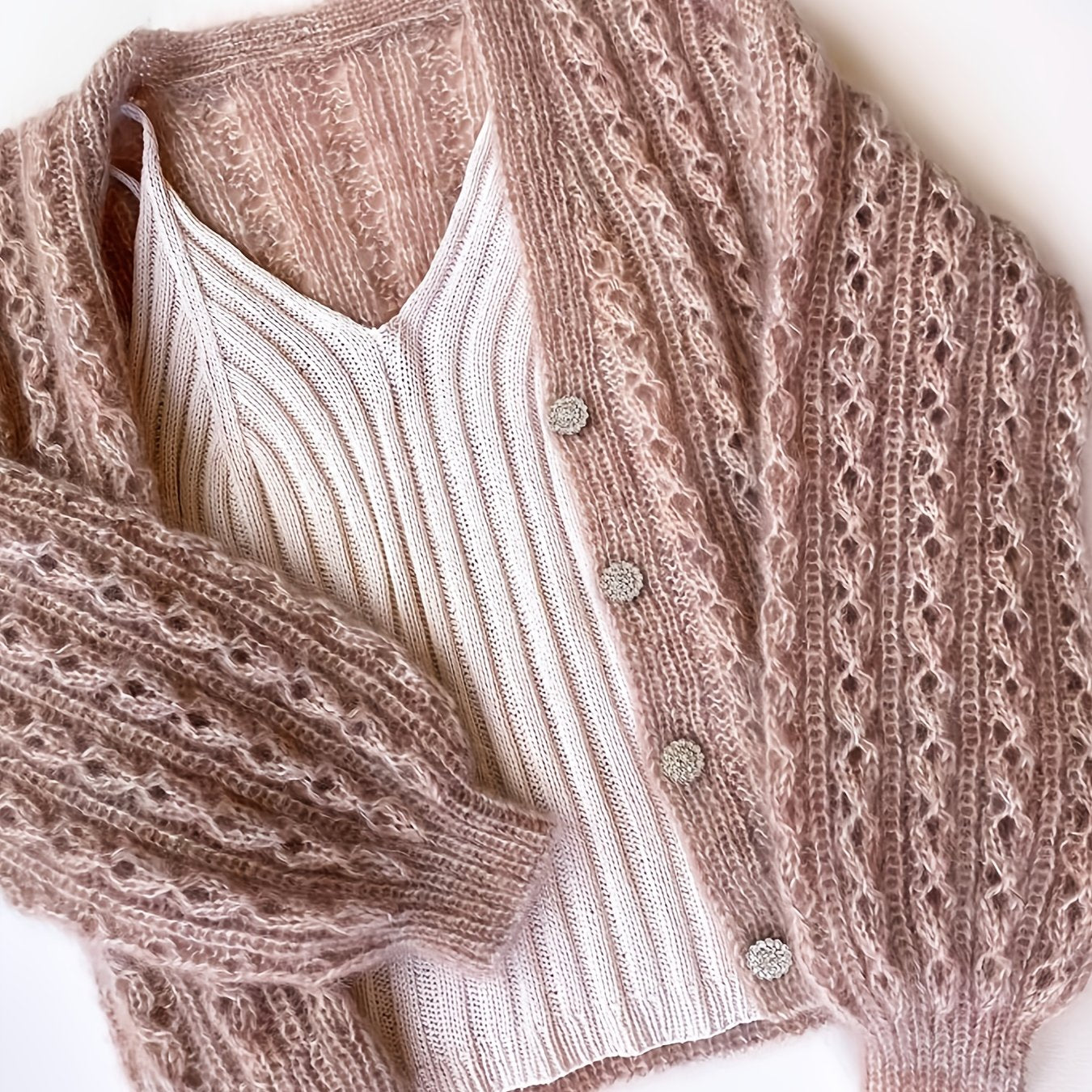 Early Autumn Cardigan Solid Color Versatile Tank Top Set