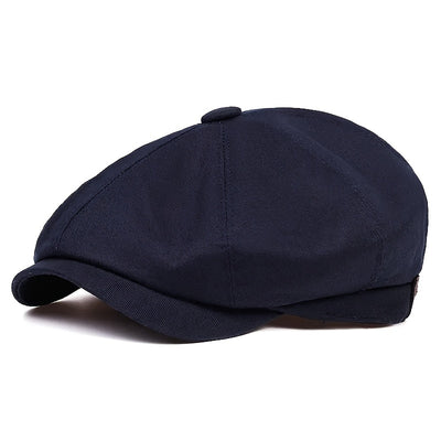 Men&Apos;S Retro Herringbone Flat Cap - Black Casual Beret with Vintage Style, Knitted Polyester, Perfect for Valentine&Apos;S Day, Everyday Headwear | Vintage Flat Cap | Knitted Texture