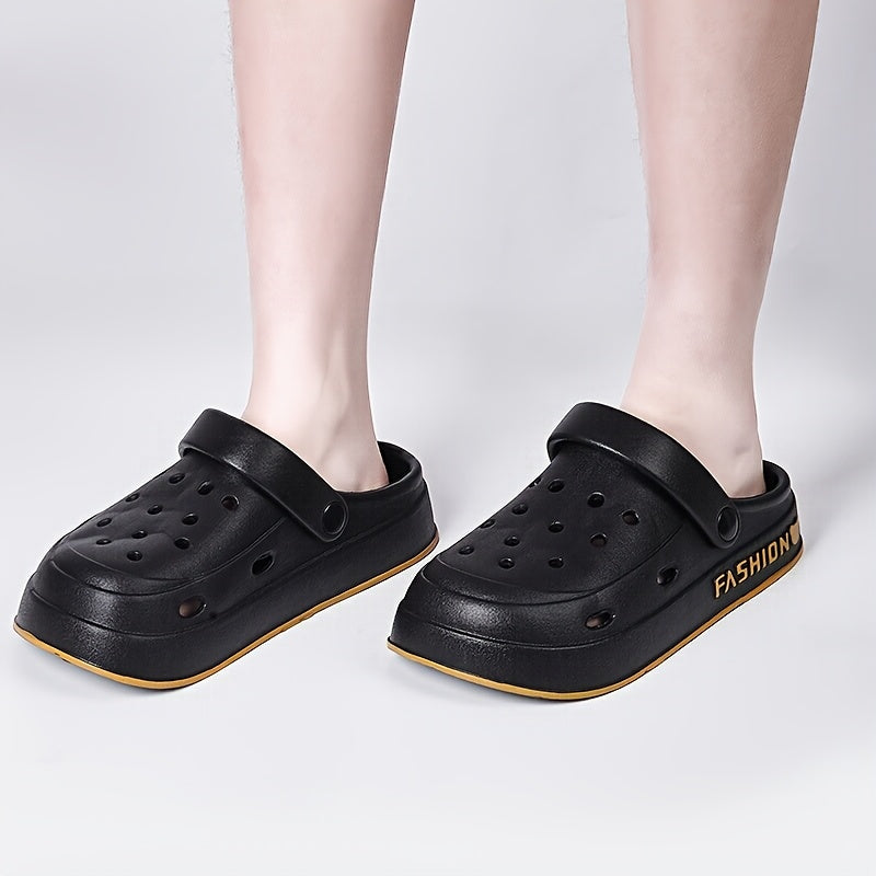 Mid-Year, Summer New Arrivals, Japanese and Korean Fashion Women's Cute Detachable Coal Ball EVA Hole Shoes, Adorable Coal Ball Charms, Comfortable Casual Versatile, 1.97inch Thickened Sole, Rotatable Back Strap for Dual Wear