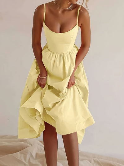 Women's Floor-Length/Short Length Sleeveless A-Line Maxi/Mini Floor-Length Evening Gown - Solid Black Floor-Length Party Wedding Gala Evening Dress with A-Line Silhouette, Smooth Texture & Clear Strap Neckline, Machine Washab