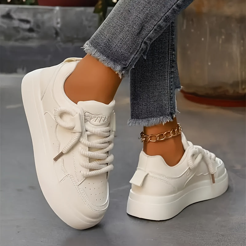 Round Toe Low Top Sneakers