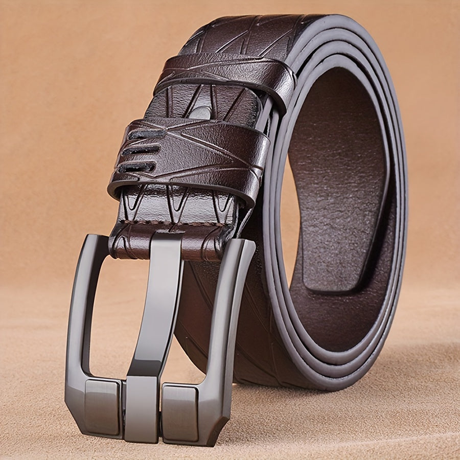 Retro Men'S Needle Buckle Belt with High Quality Faux Leather Casual Business Belt, Youth Retro Simple Belt, Korean Edition
