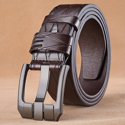 Retro Men'S Needle Buckle Belt with High Quality Faux Leather Casual Business Belt, Youth Retro Simple Belt, Korean Edition