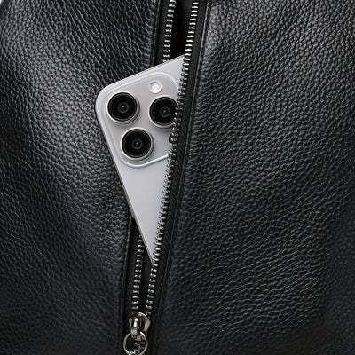 2024 New Fashion Large Capacity Elegant Genuine Leather Women's Backpack, Korean Style Anti-Theft Commuter Travel Bag with Adjustable Strap and Zipper Closure