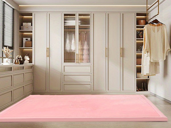 1pc Japanese Tatami Mat, Coral Velvet Mellow Mat, Baby Play Mat For Floor, 1.2 Inch Thick Crawling Rugs, Padded Foam Area Mat For Kids Playroom, Playpen, Nursery, Living Room, Yoga Mat, Non-Slip Backing
