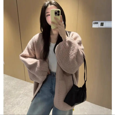 Spring Loose Cardigan Sweater Top For Women