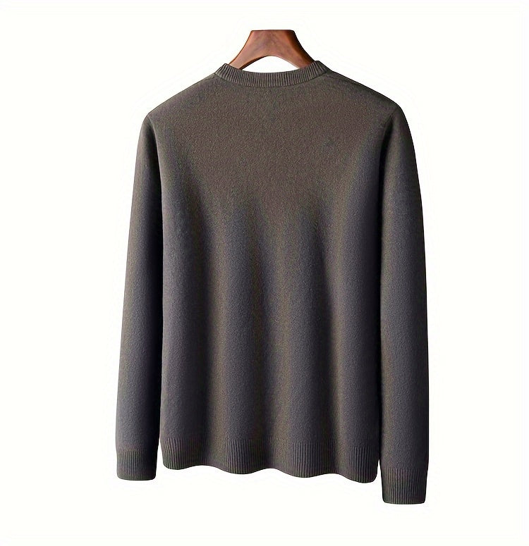 KAISER Men's Cozy Wool V-Neck Sweater - Casual Striped Long Sleeve Pullover for Fall/Winter, Soft & Warm, Korean And Japanese Targeted, Fashion
