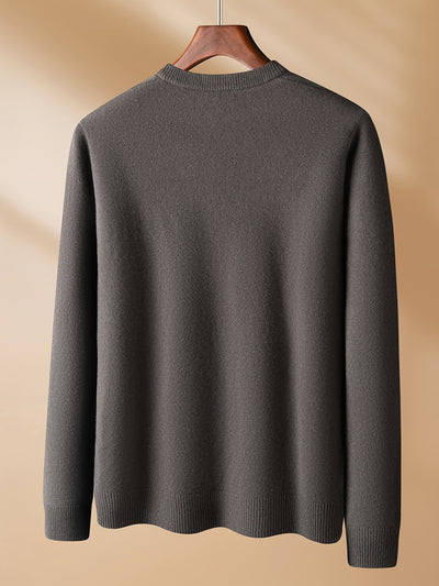 KAISER Men's Cozy Wool V-Neck Sweater - Casual Striped Long Sleeve Pullover for Fall/Winter, Soft & Warm, Korean And Japanese Targeted, Fashion