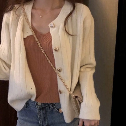 Korean Style Loose Slimming Striped Sweater