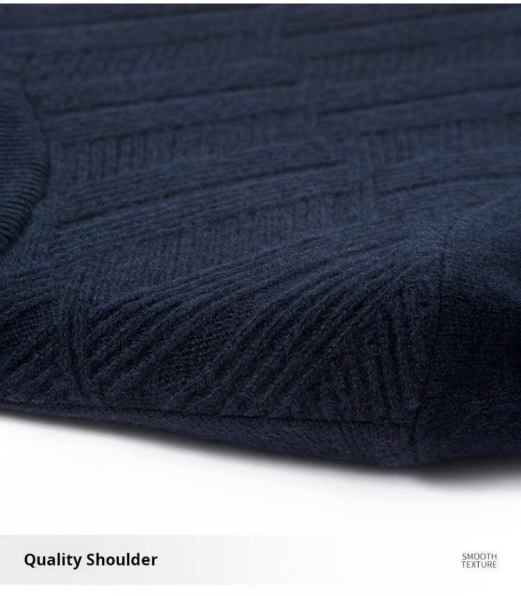 KAISER Men's Cozy Wool V-Neck Sweater - Casual Striped Long Sleeve Pullover for Fall/Winter, Soft & Warm, Korean And Japanese Targeted, Fashion
