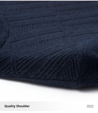 KAISER Men's Cozy Wool V-Neck Sweater - Casual Striped Long Sleeve Pullover for Fall/Winter, Soft & Warm, Korean And Japanese Targeted, Fashion