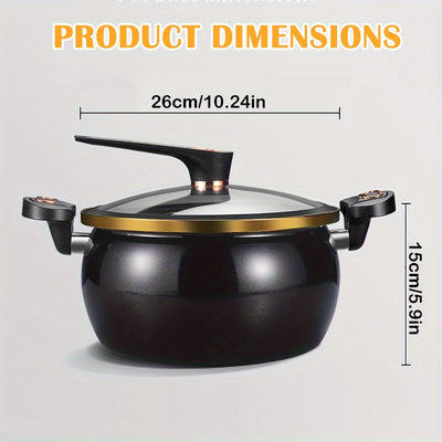 An 8 Liter (2.11 Gallon) Large Capacity Soup Pot, Enamel Large Capacity Soup Pot, Korean Deep Soup Pot, Noodle Pot, Suitable for Quick Cooking And Stewing, Multi-function Kitchen Stew Pot, Suitable for Gas And Induction Cooke