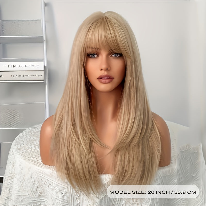 Long Straight Synthetic Heat-Resistant Wig