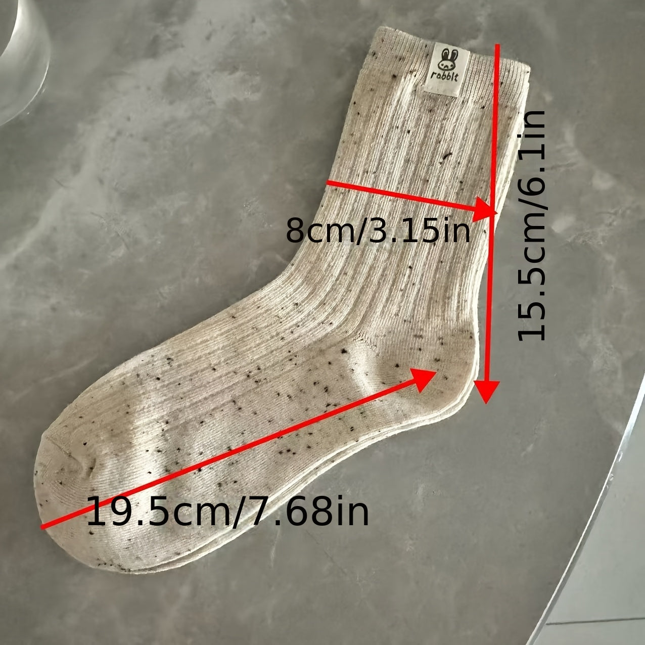 2 Pairs of Rabbit Socks - Mid Knee Knitted Fabric Casual Japanese Style, Suitable for All Seasons, Solid Color, Machine Washable, Women'S Long Socks And Pantyhose