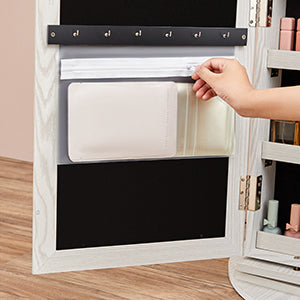 360 ° Rotatable jewelry storage Lockable Jewelry Cabinet Mirror Cabinet with Full Body Mirror