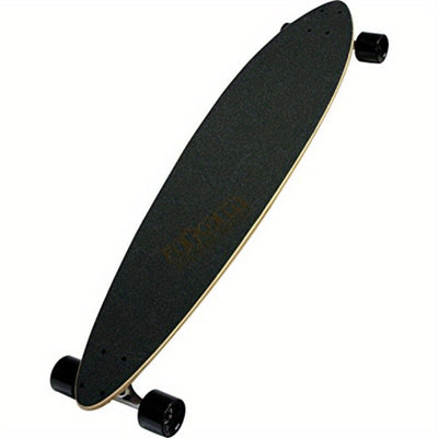 Atom Pintail Longboard 39" Woody, Safety Gear Compatible, Cruising Skateboard, Artistic Skateboard, Durable Silicon Carbide, Aluminum Hangers