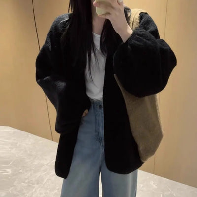 Spring Loose Cardigan Sweater Top For Women