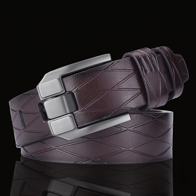 Retro Men'S Needle Buckle Belt with High Quality Faux Leather Casual Business Belt, Youth Retro Simple Belt, Korean Edition