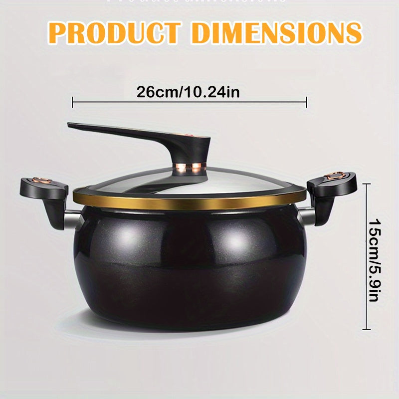 An 8 Liter (2.11 Gallon) Large Capacity Soup Pot, Enamel Large Capacity Soup Pot, Korean Deep Soup Pot, Noodle Pot, Suitable for Quick Cooking And Stewing, Multi-function Kitchen Stew Pot, Suitable for Gas And Induction Cooke