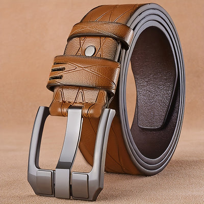 Retro Men'S Needle Buckle Belt with High Quality Faux Leather Casual Business Belt, Youth Retro Simple Belt, Korean Edition