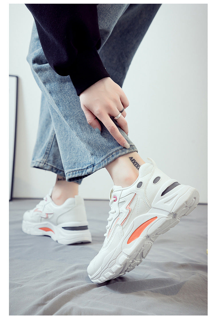 2025 New Women's Breathable Lightweight Mesh Knit Lace-Up Sports Shoes - Cushioned EVA Sole, Striped Design, Low-Top Korean Style for Running, Walking & Road Strolling - All-Season Minimalist Casual Sneakers, Ladies Sneakers,