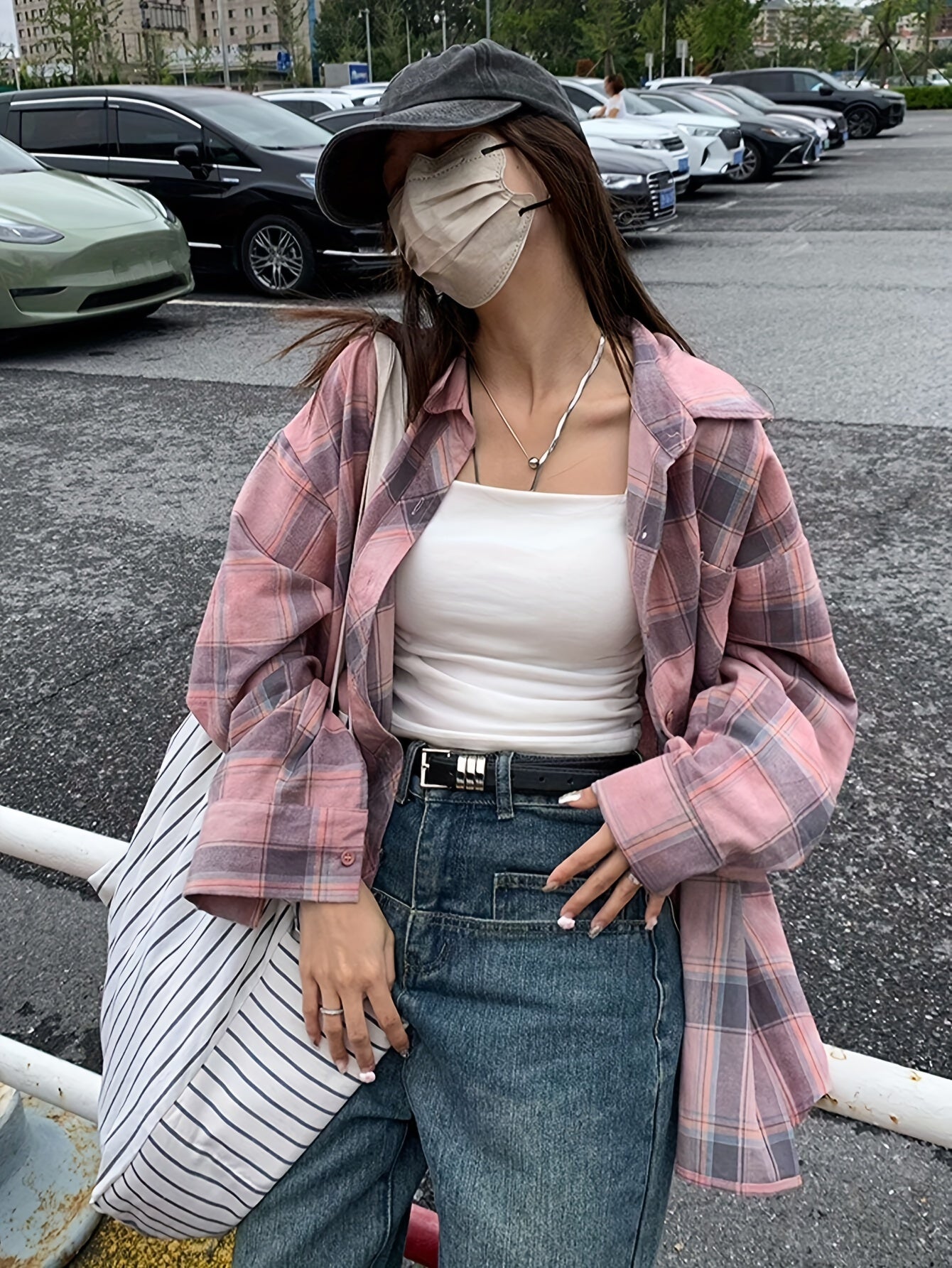 Plaid Print Button Front Shirt