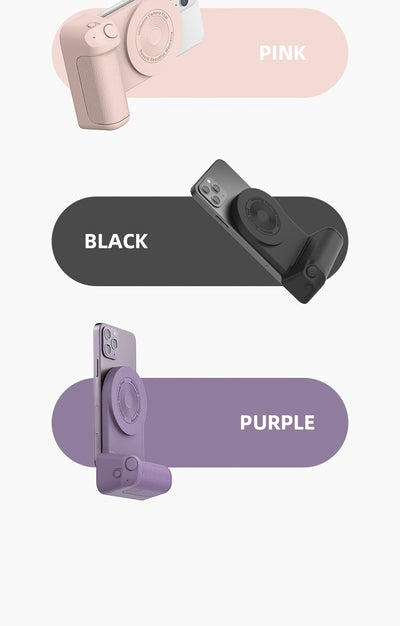 Magnetic Phone Camera Grip Holder, Portable Self Camera Handle, Ergonomic Design, Suitable for iPhone for samsung Android Phones to Vlog Photo and Video Shooting