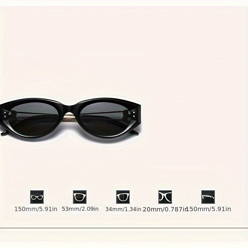 1 Pair of 2025 Fashion Cat-Eye Glasses for Women High-End Korean Slim Black Glasses Anti- Sun Visor