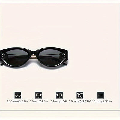 1 Pair of 2025 Fashion Cat-Eye Glasses for Women High-End Korean Slim Black Glasses Anti- Sun Visor