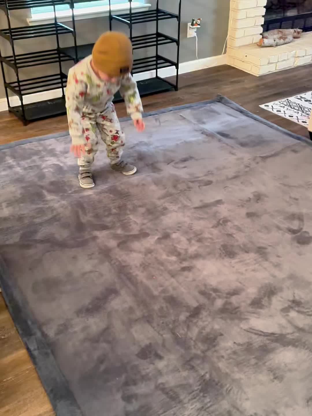 1pc Japanese Tatami Mat, Coral Velvet Mellow Mat, Baby Play Mat For Floor, 1.2 Inch Thick Crawling Rugs, Padded Foam Area Mat For Kids Playroom, Playpen, Nursery, Living Room, Yoga Mat, Non-Slip Backing