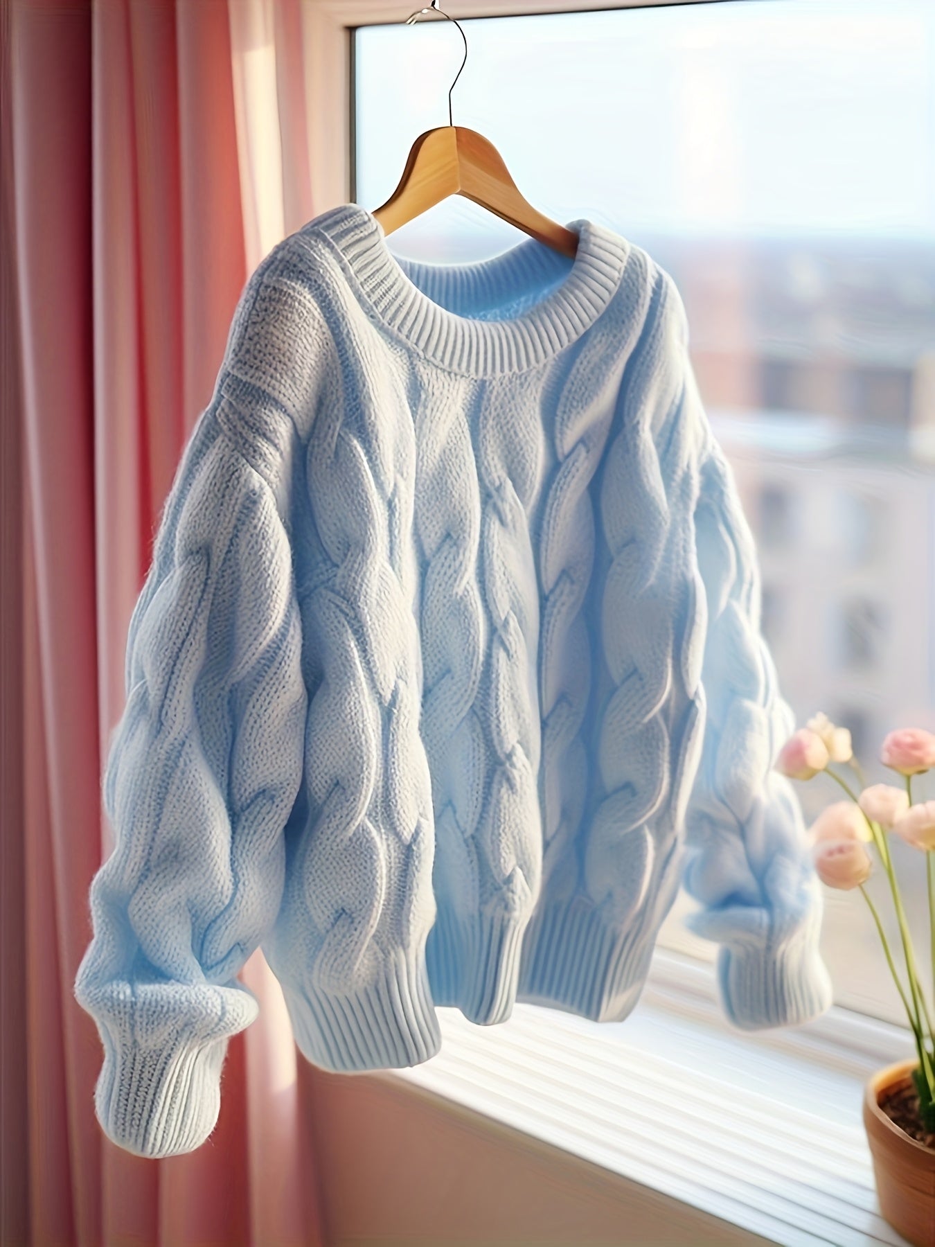 Light Blue Chunky Sweater