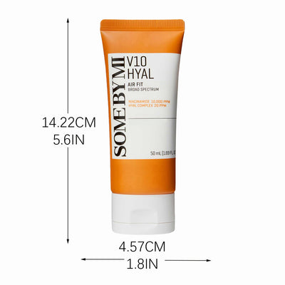 SOME BY MI V10 Hyal Air Fit Daily Defense Cream 50ml – Korean Centella for Face with Environmental Shield – Essential for outdoor beaches – Non-Greasy, No White Cast, No Eye Irritation for Sensitive Skin – Korean Skin