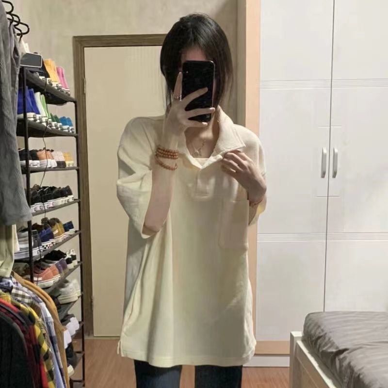 Women's Harajuku BF Style Lapel Short Sleeve