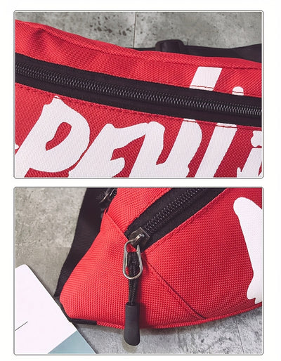 Men's and Women's Chest Bag, Shoulder Crossbody Bag, Adjustable Shoulder Bag, Motorcycle Korean Style Casual Small Waist Bag, Men's Bag
