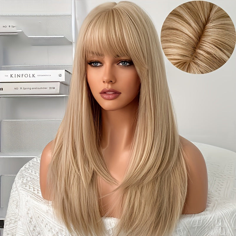 Long Straight Synthetic Heat-Resistant Wig