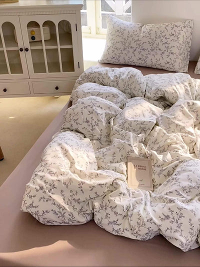 [Soft Duvet Cover] 3pcs Korean-Style Reversible Duvet Cover Set | 1 Duvet Cover + 2 Pillowcases, Soft, Breathable, Charmingly Minimalistic, Comfortable, AA Side Design, Suitable As Gifts for Valentine's Day, Thanksgiving, Mot
