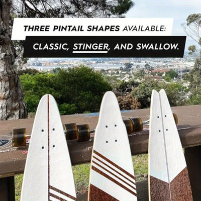 40" Pintail Cruiser Longboard Skateboard - Hard Maple Core Deck with Red/White/Black Design, 4 Black Wheels & Trucks, Smooth Riding for Commuting, Cruising, Carving - Adult & Teen Skateboard, Skateboarding Accessories, Cruisi