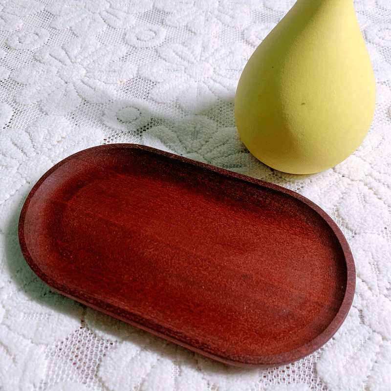 Japanese-Inspired LDQ Elegant Wooden Serving Tray - Space-Saving Design for Food & Drink Service - Perfect for Home Decor and Kitchen Accessories