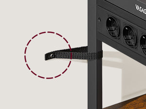 Kitchen Rack with sockets, 2 Metal Baskets, Microwave Shelf, 35x80x93.5 cm Industrial Design