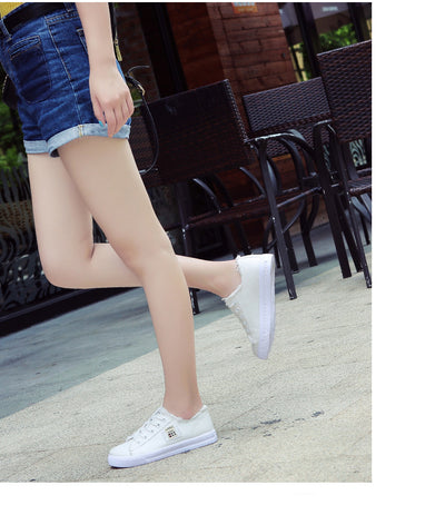 [Casual Canvas Shoes] White Women's Casual Round Toe Solid Color Canvas Shoes | Flat Bottom, PVC Sole, Fabric Upper And Insole, Hand Wash, No Dry Clean, Spring, Autumn, All Season 2022