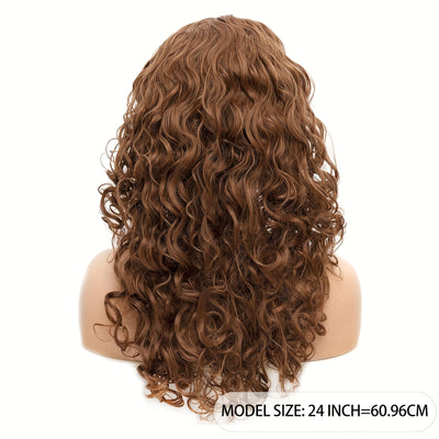 Voluminous Brown Curly Waves