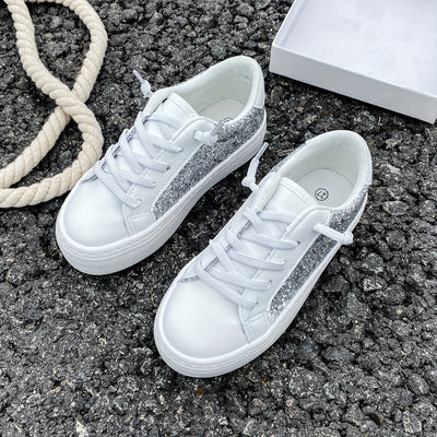 Different Shoe Sizes Have Different Numbers Of Eyelets. White Canvas Shoes For Babies, Mid-top Sneakers, Children's Canvas Shoes, Korean Version Of Simple Boys' And Girls' Shoes, Fashionable Low-top Casual Lace-up Track Shoes
