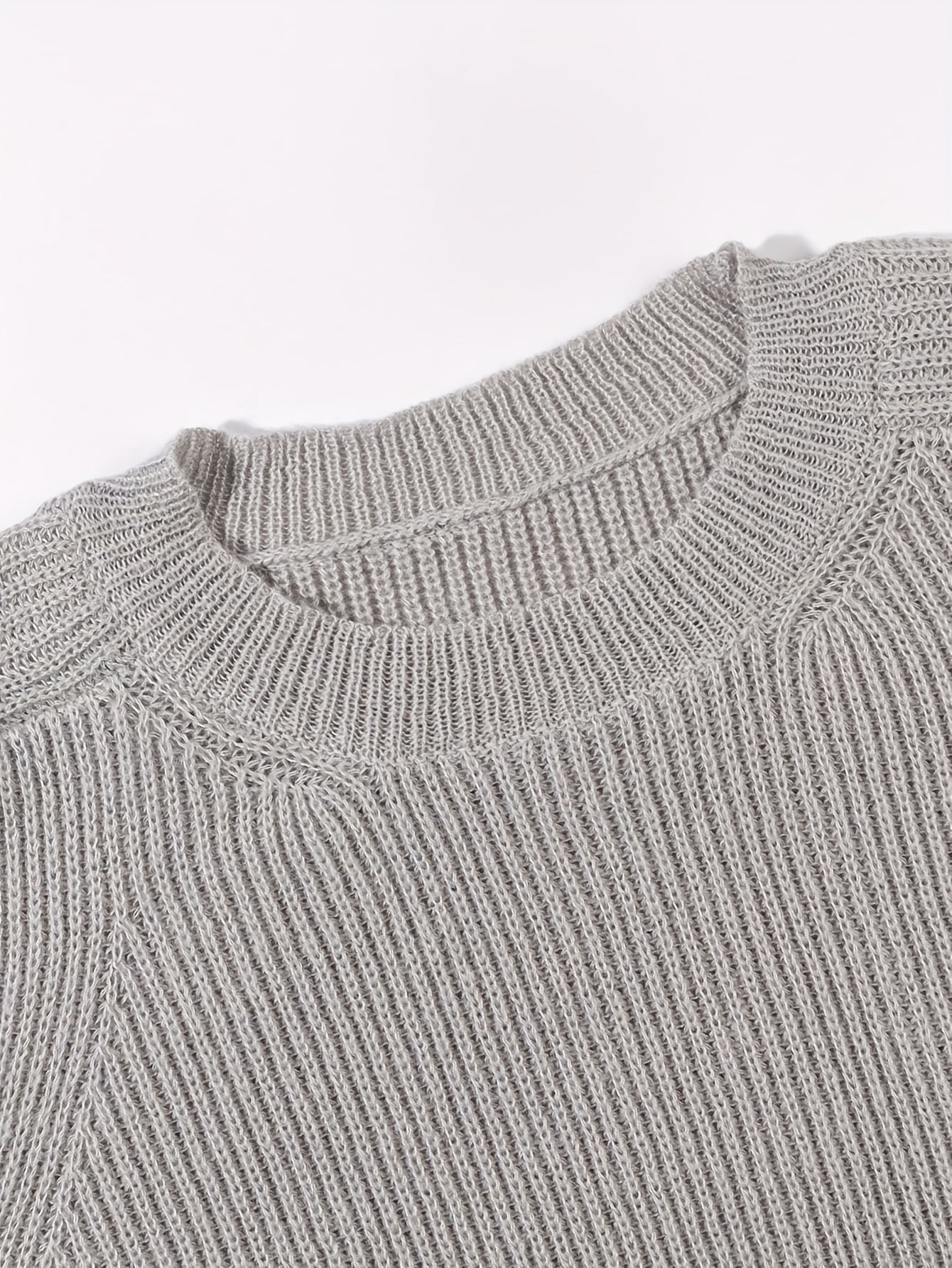 Autumn and Winter Warm Collection, European, American, Japanese, Korean, Loose Casual Bead Pattern, Street Neutral, Men'S and Women'S Knitted, Unique Design, Long Sleeve Short, Falling Shoulder, Simple Sleeve, Pierced Round N