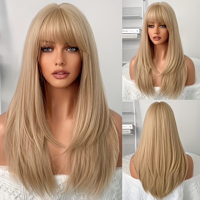 Long Straight Synthetic Heat-Resistant Wig